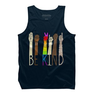 Adult Design By Humans Pride Be Kind Sign Language By Avocato Tank Top - 1 of 2