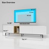NicBex TV Stands for 80 inch TV,Entertainment Center with Big Storage Cabinets ,TV Console for Living Room, Bedroom, Home,White - 3 of 4