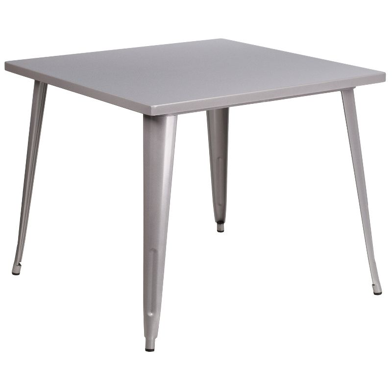 Flash Furniture Commercial Grade 35.5" Square Metal Indoor-Outdoor Table, 1 of 8