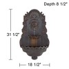 Royal Lion Head 31 1/2" High Large Rustic Indoor Outdoor Decor Bronze Wall Fountain with Light LED Outside Garden Patio Yard - 4 of 4