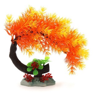 Unique Bargains Plastic Needle Leaves Tree Aquarium Fish Betta Tank Landscape Ornaments - 1 of 3