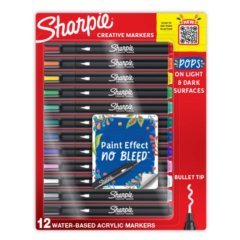Sharpie 12pk Creative Markers Bullet Tip Multicolored, 1 of 10