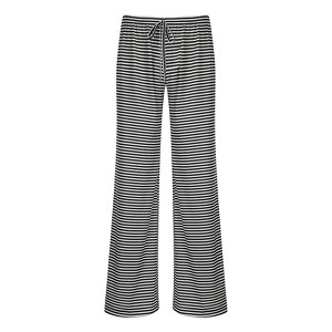 Coolmee Women's Comfy Lounge Pants Pajama Loose Casual Drawstring Striped Print Stretch Wide Leg Pants - 1 of 4