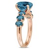 EVERLY JEWELRY | Rose Plated Sterling Silver 4 CT TGW London Blue Topaz Fashion Ring - 2 of 4