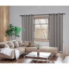 Lumi Home Furnishings 66"x120" Decorative Drapery Single Rod Set with Crystal Knob finials Matte Black - 3 of 4