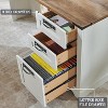 SinCiDo Farmhouse 60" L Shaped Corner Desk, Wooden Executive Office Desk w/ Charging Station, File Drawer & Storage Cabinet - 4 of 4