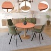 LeisureMod Bristol 36" Round Dining Table with MDF Top and Natural Wood Pedestal Base for Modern Kitchen and Dining Room - 4 of 4