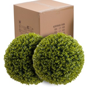 Topiary Ball  2 PCS, Artificial Plant Topiary Balls  Decorative Balls for Outdoor Patio Garden and Indoor, Wedding Decoration - 1 of 4