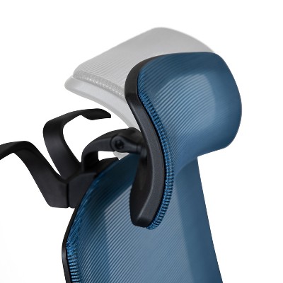 Ergonomic Blue Mesh High Back Swivel Office Chair