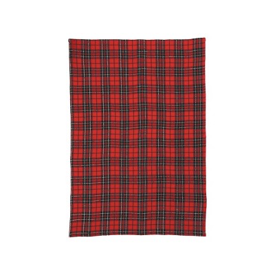 C&F Home Red Black Plaid Woven Kitchen Towel