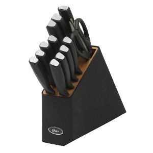 Oster Brixen 13 Piece High Carbon Stainless Steel Kitchen Cutlery Knife Block Set W/ Black Wood Block - 1 of 4