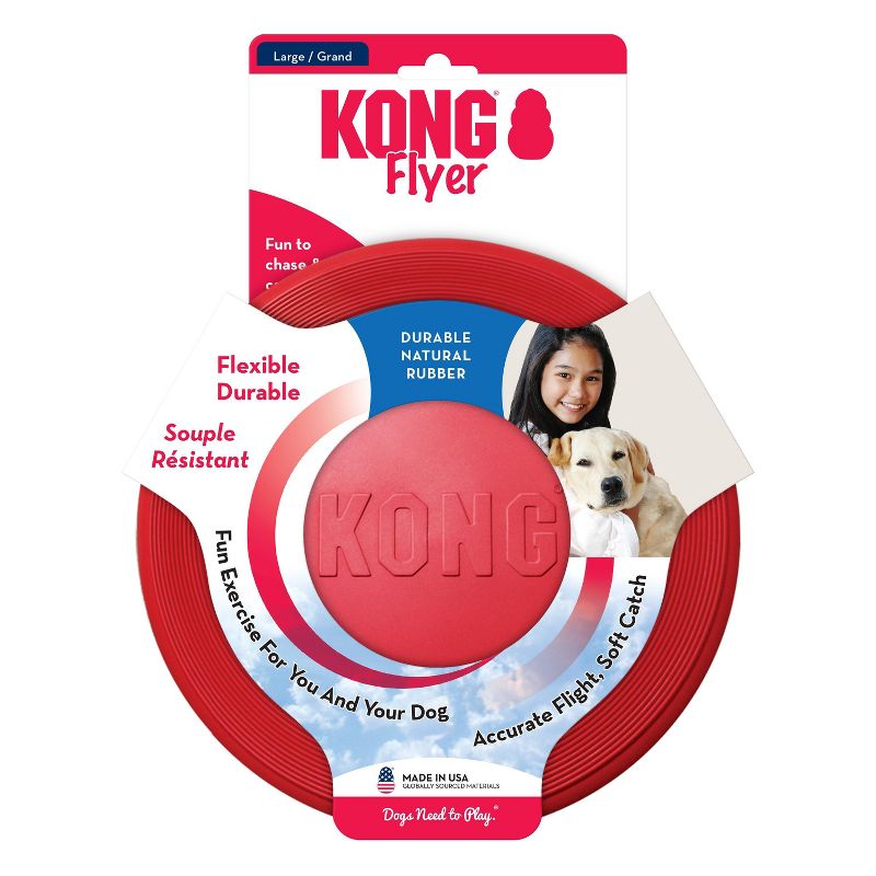 KONG Flyer Dog Toy - Red - L, 4 of 5