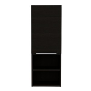 GlasFlength Bathroom Storage Cabinets Modern Medicine Cabinet with Open Shelves and Interior Shelves for Bathroom, Black, 10"*11.8"*10" - 1 of 4