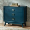 Crestview Collection Oslo 32"W Blue 3-Drawer Accent Chest - image 2 of 4