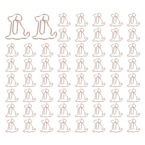 Unique Bargains Metal Cute Decorative Dog Shape Paper Clip Clamp for Home Office Supplies 60 Pcs - 1 of 4