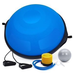 Balance Ball, 1600 lbs Half Exercise Ball with Nonslip Base, Inflatable Half Ball Balance Trainer - 1 of 4