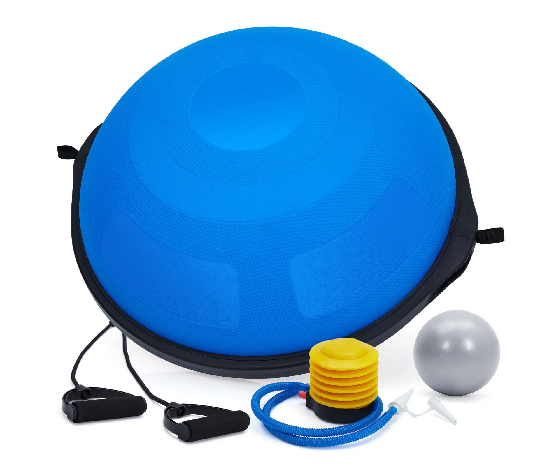 Balance Ball, 1600 lbs Half Exercise Ball with Nonslip Base, Inflatable Half Ball Balance Trainer