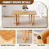 NicBex Retro Solid Wood Dining Table, Simple Modern Imitation Rattan Dining Table for Dining Room, Living Room, Office - 2 of 4