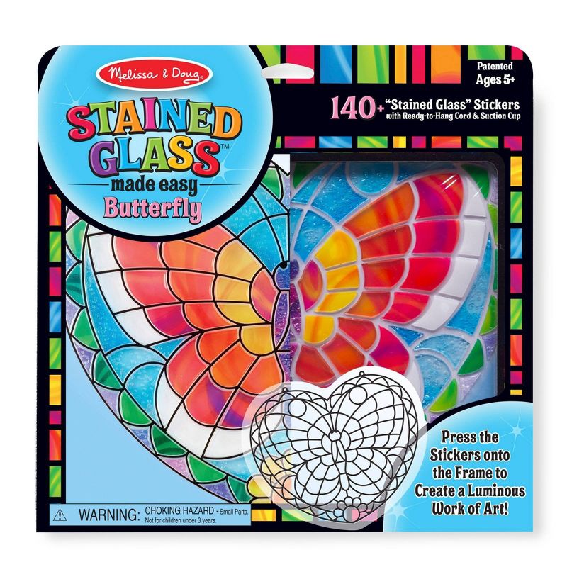 Melissa &#38; Doug Stained Glass Made Easy Activity Kit: Butterfly - 140+ Stickers, 4 of 15