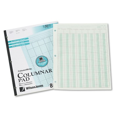 Wilson Jones Accounting Pad Eight Six-Unit Columns 8-1/2 x 11 50-Sheet Pad G7208A