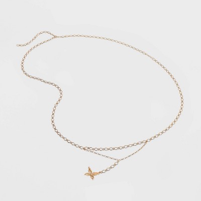 Belly Body Chain with Butterfly Charm - Wild Fable™ Gold