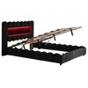 TIRAMISUBEST Queen Size Upholstered Platform Bed with LED Headboard, Lift Up Storage Bed with Underneath Storage and Slats Support - 4 of 4