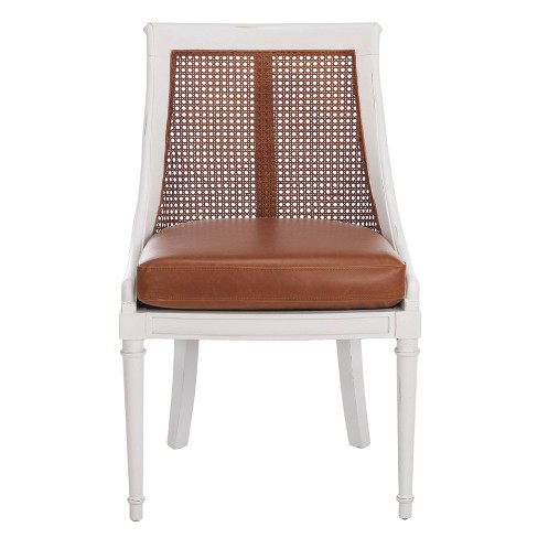 Saylor Leather Dining Chair Caramel Safavieh Target