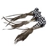 Northlight Plaid Clip-On Canary Bird Christmas Ornaments - 9.75" - Black and White - Set of 3 - 3 of 4