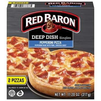 Red Baron Deep Dish Singles Pepperoni Frozen Pizza - 11.2oz