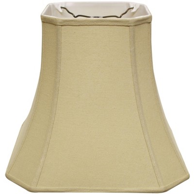 Vynxaria Cut Corner Bell Lampshades 9x16 Inches, Square Softback Tan