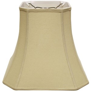 Vynxaria Cut Corner Bell Lampshades 9x16 Inches, Square Softback Tan - 1 of 4