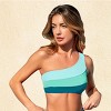 Women's Colorblocked Design One Shoulder Bikini Top - Cupshe - 4 of 4