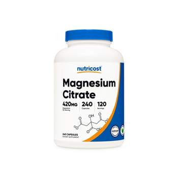 Nutricost Magnesium Citrate Capsules (240 Capsules / 210 mg Per Serving)