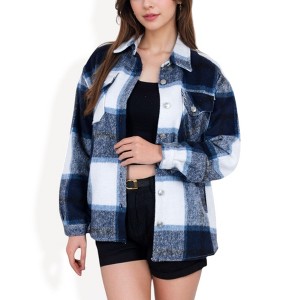 Anna-Kaci Women's Plaid Button-Down Shirt with Classic Design and Relaxed Fit - 1 of 4