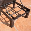 Jamaica Wicker Patio Chaise Lounge - Brown - Christopher Knight Home: Weather-Resistant Iron Frame, 250lb Capacity - 3 of 4