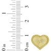 14k Yellow Gold 10mm Radiating Textured Heart Stud Earrings - 4 of 4