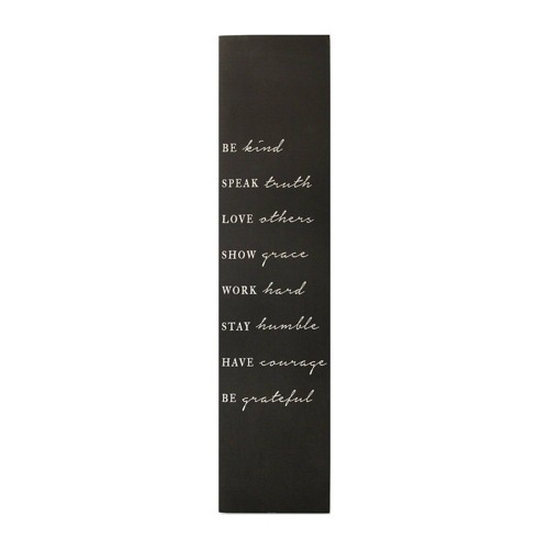 11.81" x 44.09" Be Kind Oversized Wall Art Black - Stratton Home Décor