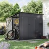 Aoxun Outdoor Storage Shed, Metal Shed with Triple Doors for Backyard, Patio, Lawn - 2 of 4