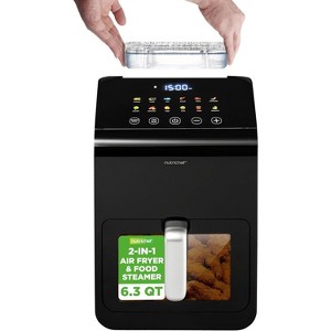 NutriChef NCAF60T01.5 6L Digital Air Fryer with Silver Handle - 1 of 4