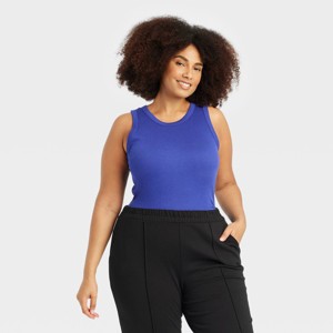 Women's Ribbed Tank Top - A New Day™ - 1 of 3