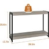 Entryway Table 40 Inch，2 Tier Entry Way Console Entrance Table, Narrow Console Table, Entryway Table, Sofa Table with Shelves for Hallwa,Foyer - 3 of 4