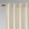 VYNXARIA 37x95"Room Darkening Metallic Printed Poly Velvet Rod Pocket/Back Tab Window Panel Pair Ivory(2 Pcs Window Panels) - 4 of 4