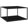 vidaXL Coffee Table Black Tempered glass, powder-coated steel Medium - 2 of 4