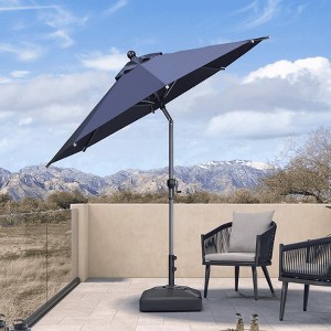 PURPLE LEAF Patio Umbrella Outdoor Table Umbrella Aluminum Frame Market Umbrella Sun Umbrella with 8 Sturdy Ribs - 1 of 4