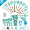 NewHome "35-Piece Kitchen Utensil Set with Holder, Spatulas, Turner, Tongs, Measuring Cups, Egg Whisk & More" Blue - 4 of 4