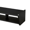 GlasFlength TV Stands and Consoles TV Console Table TV Center TV Stand with Open Storage Shelves for Living Room, Black, 65.13"*11"*8.25" - 3 of 4
