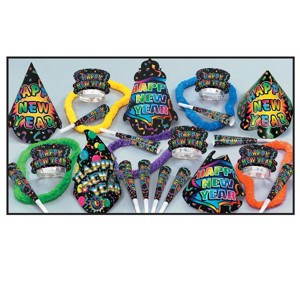 Beistle New Year New Yorker Assortment Contains 100 items for your party of 50 guests Multicolored - 1 of 1