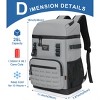 MaseiKar Cooler Backpack 2 Insulated Compartments Leak Proof Beach Coolers Back Pack Waterproof Cooler Bag for Hiking,BBQ Camping,Picnic(25L, 36 Cans) - 2 of 4