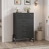 Acekool 5 Drawer Dresser, Modern Tall Storage Chest with Drawers, Bedroom Organizer, R-Leg - 4 of 4