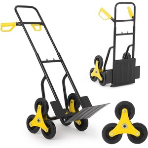 COZONY Stair Climbing Dolly, 330 lbs, Foldable Hand Truck with 6 Rubber Wheels, Telescoping Handle, Heavy Duty Cart for Luggage, Warehouse, Shopping - 1 of 4